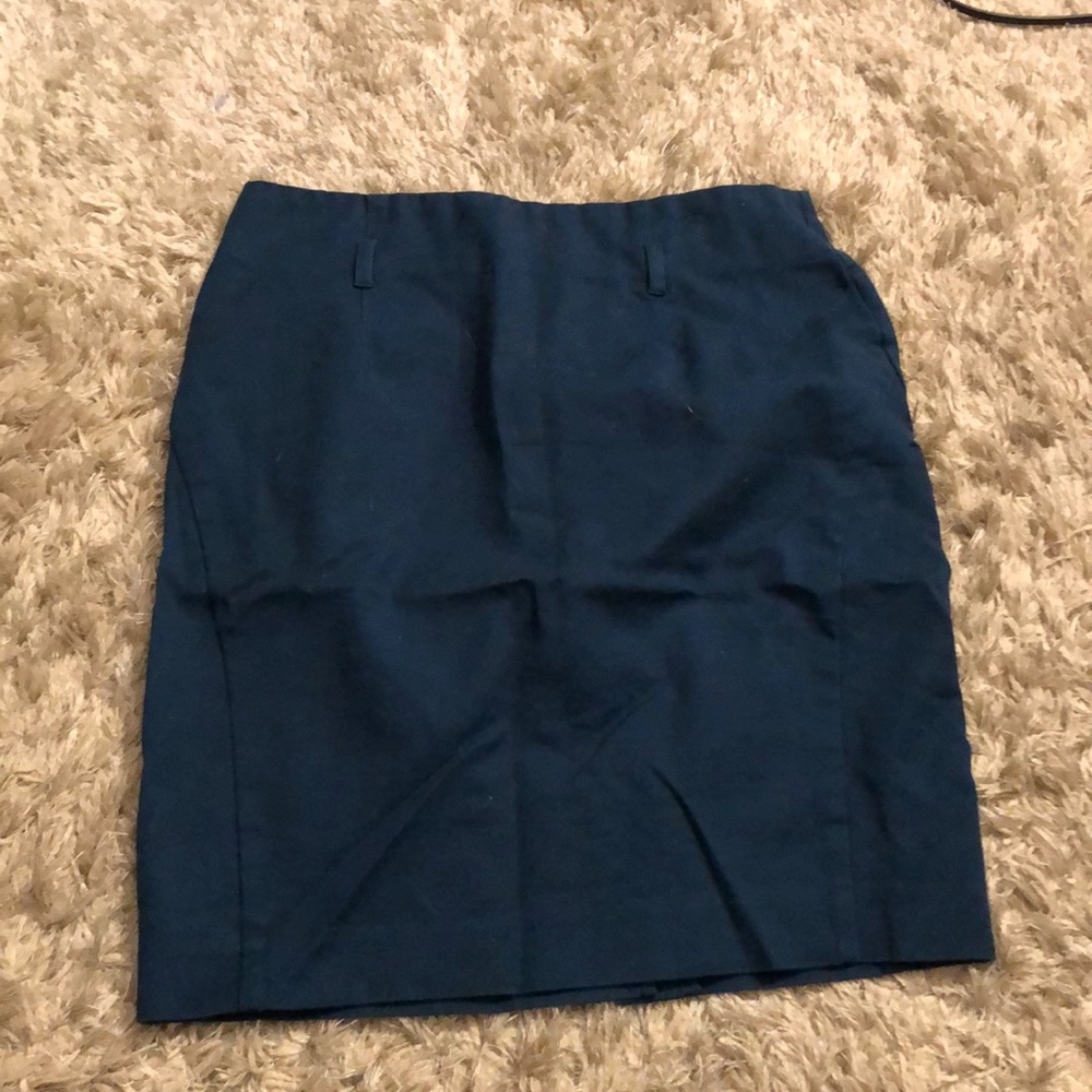 Teal blue pencil skirt